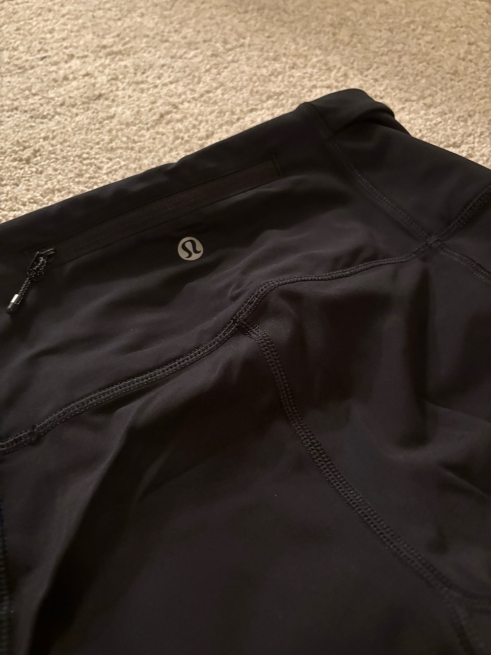 lululemon athletica Black Cropped Performance Leggings